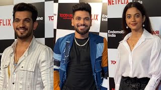 Shiv Thakare, Shruti Sharma and Arjun Bijlani At Tooth Paste Netflix Event