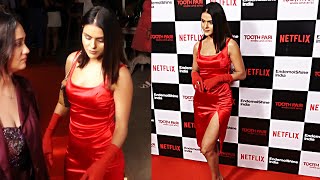 Red H0T Dress Me Nazar Aayi Priyanka Chahar Choudhary | Netflix Series Tooth Pari Launch Party