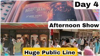 Kisi Ka Bhai Kisi Ki Jaan Movie Huge Public Line Day 4 At Gaiety Galaxy Theatre In Mumbai