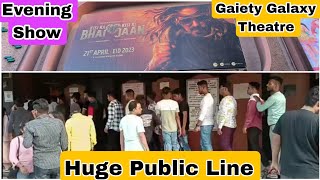 Kisi Ka Bhai Kisi Ki Jaan Movie Huge Public Line Evening Show At Gaiety Galaxy Theatre In Mumbai