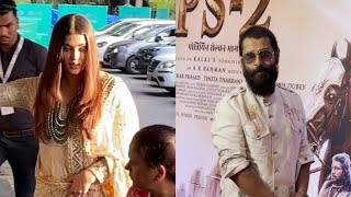 Aishwarya Rai Bachchan and Chiyaan Viram Arrived At PS2 Trailer Launch In Mumbai