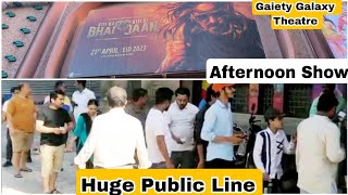 Kisi Ka Bhai Kisi Ki Jaan Movie Huge Public Line Afternoon Show At Gaiety Galaxy Theatre In Mumbai