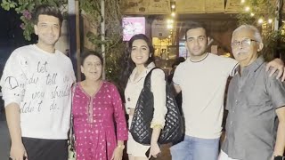 Karan Kundrra and Tejasswi Prakash With Family For Dinner Last Night