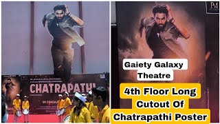 4th Floor Long Cutout Of Chatrapathi Movie Poster At Gaiety Galaxy Theatre In Mumbai