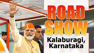 PM Shri Narendra Modi holds roadshow in Kalaburagi, Karnataka
