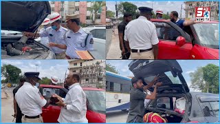 Black Flim, Police Siren Aur Pending Challans Par Traffic Police Ki Karwai | Saidabad |@SachNews