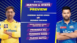 CSK vs MI | Match Stats and Preview | IPL 2023 | 49th Match | CricTracker