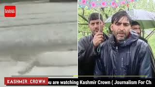 Agriculture Department Shopian appeared on Ground as several Areas Witness Hailstorm