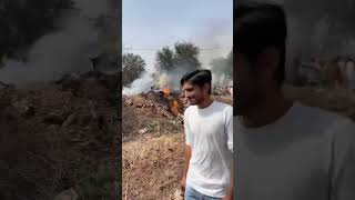 MiG-21 Jet Crash: राजस्थान के हनुमानगढ़ में मकान की छत पर गिरा मिग-21  #shorts