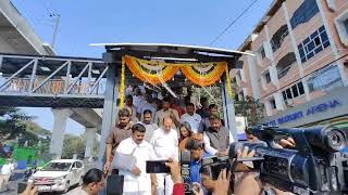 Hyderabad Inaugurated Foot over Bridge (FoB) built at a cost of Rs 5 crore by GHMC at Erragadda..