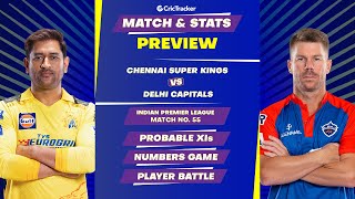 CSK vs DC | 55 Match | IPL 2023 | Match Stats and Preview | CricTracker