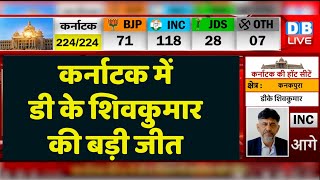 Karnataka में D. K. Shivakumar की जीत | Karnataka Election Result 2023 Live | Rahul Gandhi | #dblive