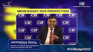 #CII4Budget2023 | Janmejaya Sinha, Chair, CII Financial Sector Dev. Council & Chair, India, BCG