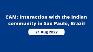 EAM: Interaction with the Indian community in Sao Paulo, Brazil