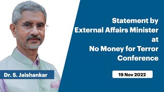 Statement by External Affairs Minister at No Money for Terror Conference (November 19, 2022)