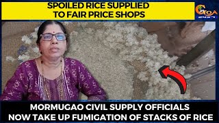 Mormugao Civil Supply officials now take up fumigation of stacks of rice