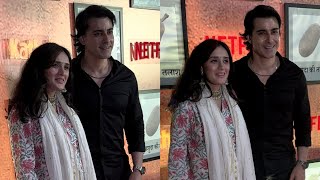 Gautam Rode With Wife Pankhuri Awasthy At Kathal Movie Screening In Mumbai
