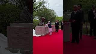 PM Modi pays floral tributes to Mahatma Gandhi in Hiroshima, Japan