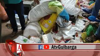Super Market Gulbarga Ke Plastic Shops Per Red 1.6 Tun Plastic Zabat 27,000/ Fine