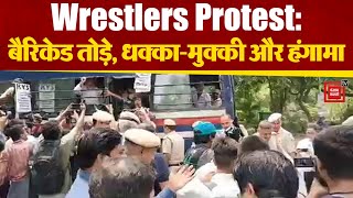 दिल्ली: संसद भवन की ओर जा रहे पहलवानों को पुलिस ने हिरासत में लिया, भारी हंगामा