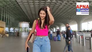 POOJA HEGDE SPOTTED AT AIRPORT AS SHE LEAVES FOR GOA #poojahegde #trends #bollywood