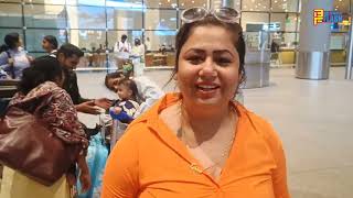 Producer Eram Faridi Spotted At  Mumbai Airport Returning From Sobha Realty IIFA 2023 Abu Dhabi