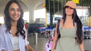 Ayesha Singh and Jasmin Bhasin Spotted At Mumbai Airport