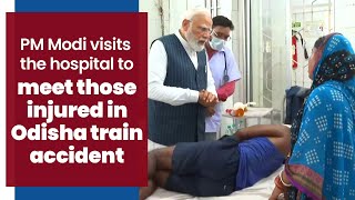 PM Shri Narendra Modi visits the hospital in Balasore to meet those injured in Odisha train accident