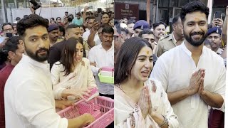 Sara Ali Khan and Vicky Kaushal Taking Blessings At Siddhivinayak Temple For Zara Hatke Zara Bachke