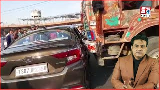 Dhekiye Uppal Road Par Bhayanak Sadak Hadsa | Lorry Ne Mari Car Ko Takkar | SACH NEWS |
