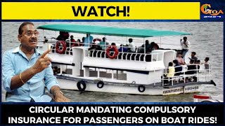 Circular mandating compulsory insurance for passengers on boat rides!