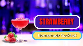 Strawberry Cocktail | Homemade Gin Cocktail Recipe | @Cocktailsindia | Marimbula