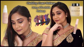 Wedding Guest Makeup Look / Saraswati Puja Makeup Using Affordable Products #makeuptutorial