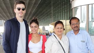 Sreejita De With Husband Spotted At Mumbai Airport