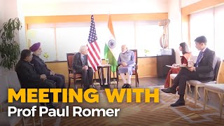 Prime Minister Narendra Modi meets Prof Paul Romer in New York