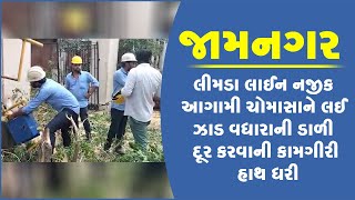 જામનગર : લીમડા લાઈન નજીક આગામી ચોમાસાને લઈ ઝાડ વધારાની ડાળી દૂર કરવાની કામગીરી હાથ ધરી