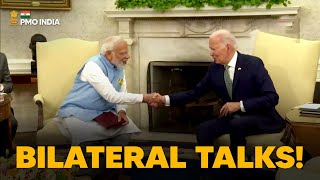 Prime Minister Narendra Modi holds Bilateral Meeting with President Joe Biden