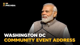 Prime Minister Narendra Modi addresses  a community programme in Washington DC l PMO