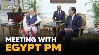 Prime Minister Narendra Modi meets Egypt Prime Minister Mostafa Madbouly