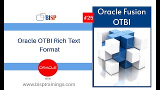 Oracle OTBI RTF Template | Oracle OTBI Rich Text Format | Oracle OTBI integration with MS Word BISP
