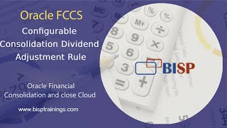 Oracle FCCS Configurable Consolidation Rule Dividend Adjustment Rule | Oracle FCCs Best Consulting
