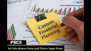Driver-Based Planning in Financials | Set Sale drivers Form and Direct Input Form| EPBCS
