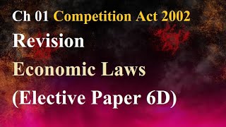 Ch 01 Revision Economic Laws (Elective Paper 6D) CA Final May/Nov 2022