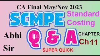SCMPE Q & A CA Final Theory Revision II May/Nov 23 II CA Guru Abhi Jha Sir