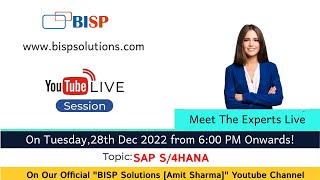 Live Webinar of SAP FICO  -28th Dec. 2022 |  @bispsolutions   |  ✅✅