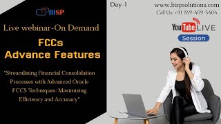 Webinar of Oracle FCCs Advance Features | Advanced Consolidation Rules