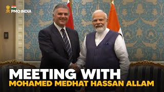 PM Narendra Modi meets Mohamed Medhat Hassan Allam, CEO of Hassan Allam Properties in Cairo
