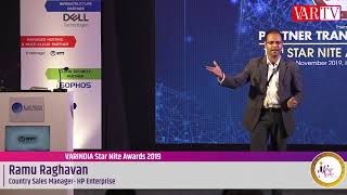 Ramu Raghavan, Country Sales Manager - HP Enterprise at VAR Symposium - 18th Star Nite Awards 2019