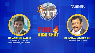 Mr. Amarish Karnik with Dr.Deepak Kumar Sahu - VARINDIA in the Fireside Chat Session at #WIITF2023