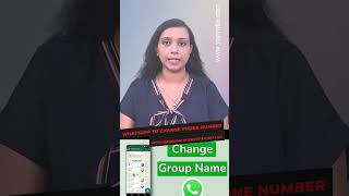 WhatsApp to change phone number with username in groups chat list #shortsvideo